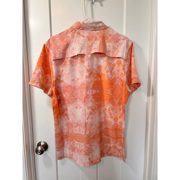 XCaster Outdoor Men's Fish Waves Bealls Button-Down Shirt Orange Size XXL - Picture 7 of 10